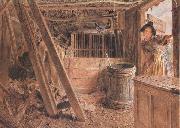 William Henry Hunt,OWS The Outhouse (mk46) USA oil painting artist
